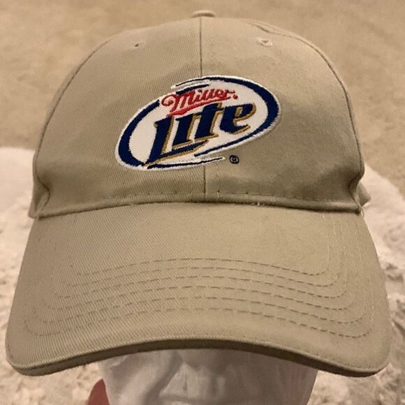 Miller Lite Beer Khaki women’s Baseball hat Cap - Picture 1 of 5